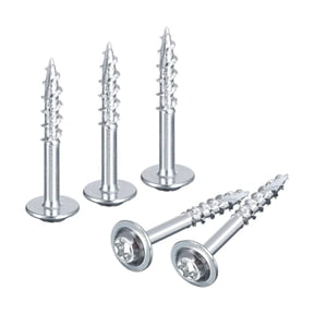 Uxcell #8 x 1" Round Washer Head Screws - 50pcs - Torx/Star Wood Screws, Silver