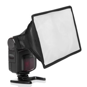 Uxcell 8" x 12" Flash Diffuser Light SoftBox, 2Pcs Universal Collapsible Flash Diffuser with Storage Pouch for Nikon SB-5000 SB-700 SB-300 SB-900 SB-910 SB-600 SB-4, Black