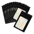 thumbnail image 1 of Uxcell Foil Pouch Bags Packaging Clear Window Resealable Sample Bag for Small Business Party Black 7.87 x 11.81 inch, 1 of 6