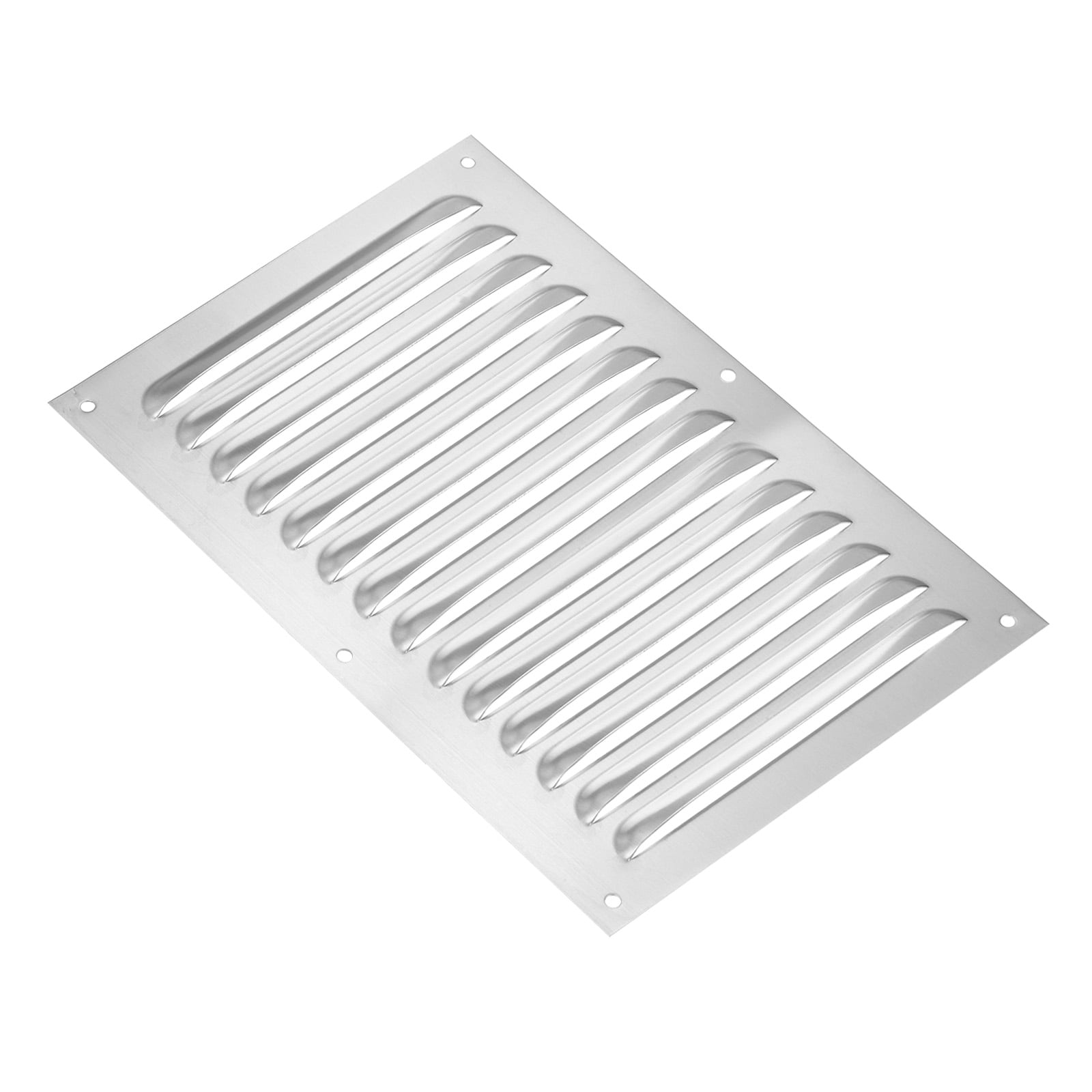 Uxcell 8 x 12 inch Vent Cover, 304 Stainless Steel Screen Mesh Air Grille HVAC Louvered Ventilation Cover, Silver