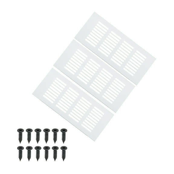 Uxcell 8 x 3 Inch Door Air Vent Cover, 3 Pcs Heavy Duty Grille Ventilation