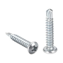 Uxcell #8 x 5/8" Carbon Steel Phillips Pan Head Self Tapping Screws Zinc Plated 15 Pack