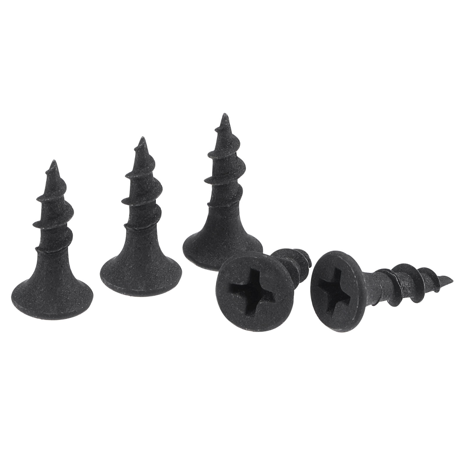 Uxcell 8 x 5/8Inch Wood Screws Carbon Steel Self Tapping Black 100