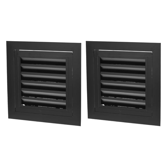 Uxcell 8" x 8" Return Air Vent Cover, 2Pcs Aluminum Alloy Return Air Grille Linear Bar Removable Grille with Mesh Filter for Sidewall Wall Ceiling Floor HVAC System, Black