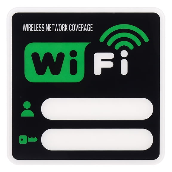 Uxcell 8" x 8" Wifi Password Sign, 1 Pcs Acrylic WiFi Sign Self Adhesive Writable Free Network Service Notice Board for Guest Room Host Home Office Hotel Restaurant Cafe, Green