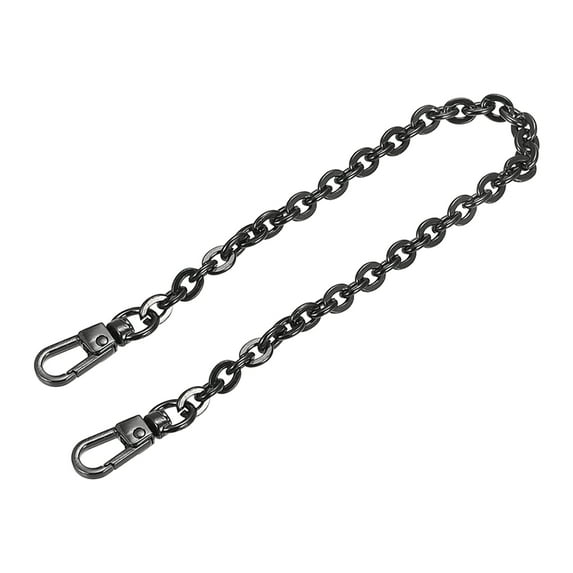 Uxcell 8"x0.24" Purse Chain Strap, Purse Handle Shoulder Bag Replacement Strap(Black)