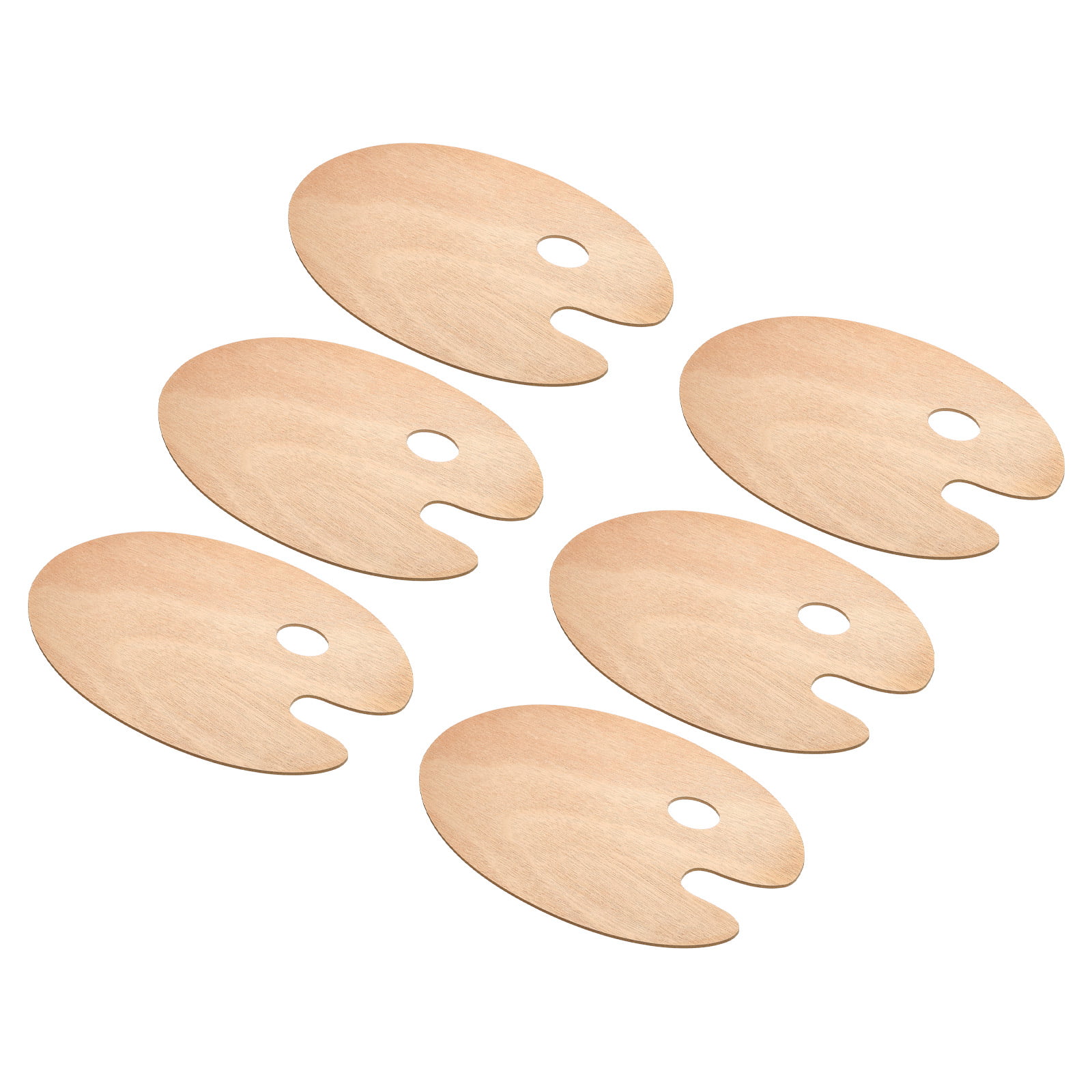 Bright Creations 12 Pack Unfinished Wood Oval Painting Palette Pallet Holder Tray for Acrylic Oil Watercolor Crafts Art, 12 x 8 in
