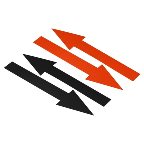 Uxcell 8"x2" Arrow Sticker Adhesive Large Arrow Sign Black/Red 30 Pack