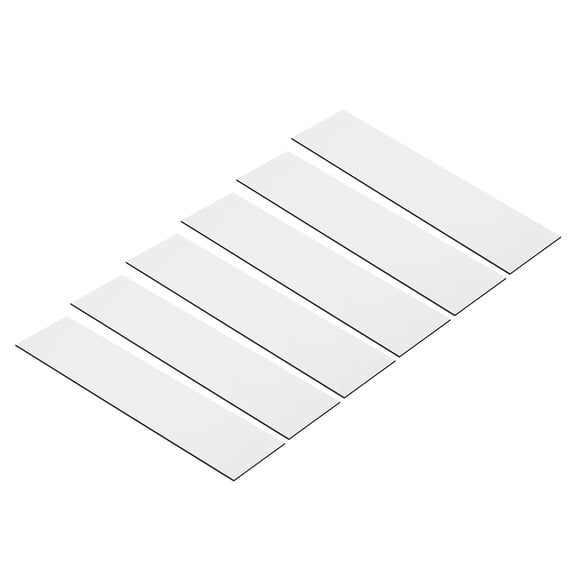 Uxcell 8"x2" Blank Name Plates, 6 Pack Custom Engraved Name Plate, White, Black