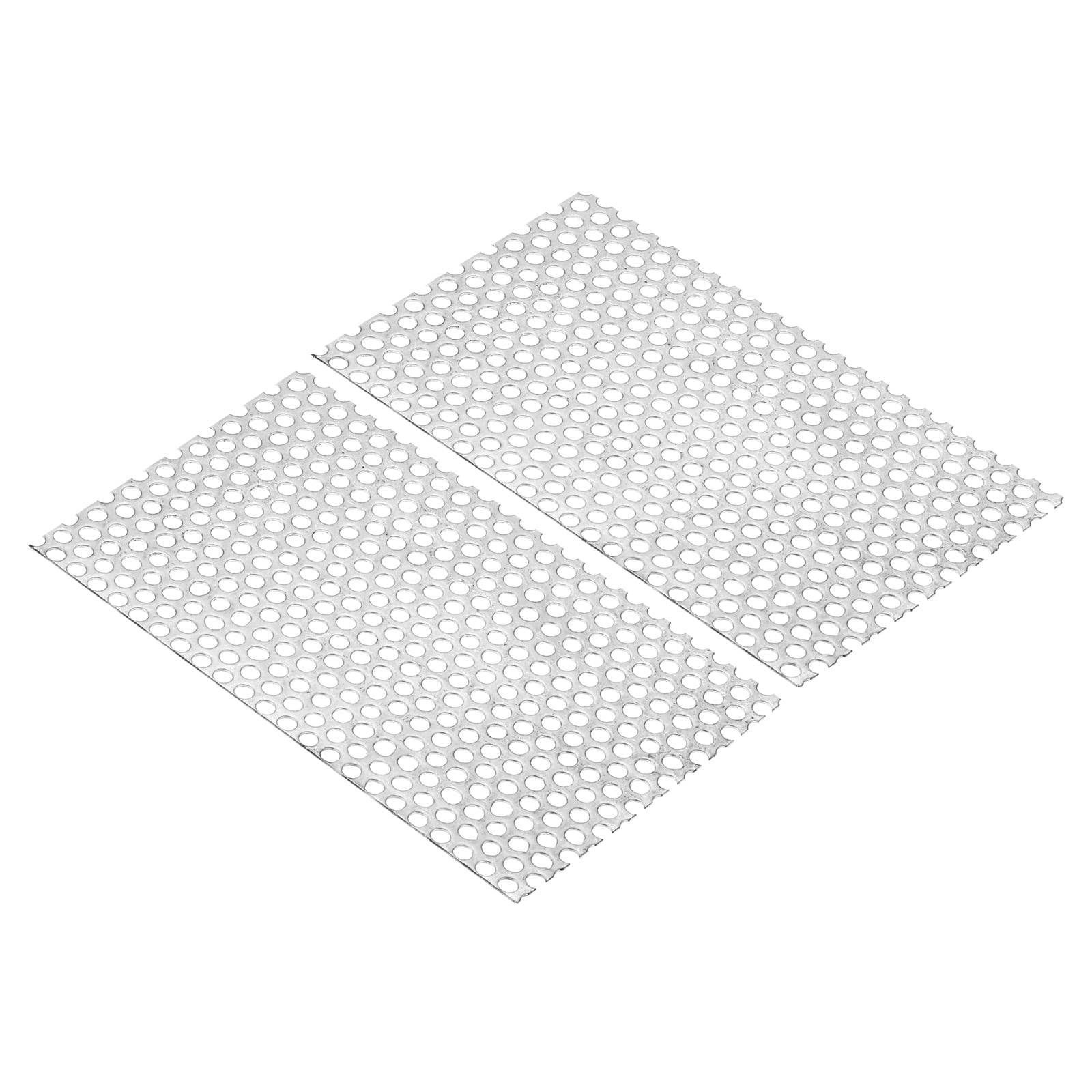Uxcell 8"x4" 304 Stainless Steel Perforated Sheet 0.2" Hole Metal Mesh Plate Screen Decorative