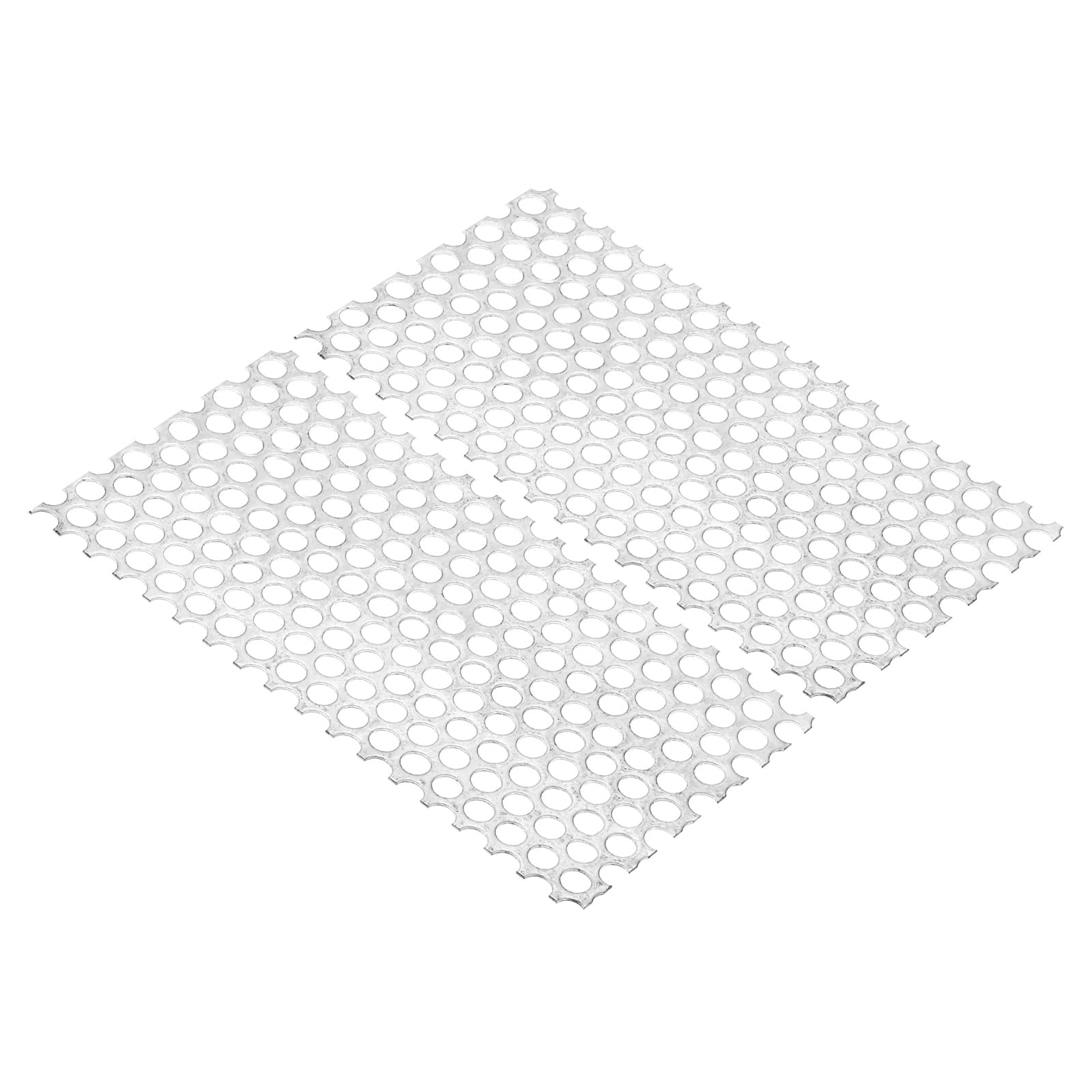 Uxcell 8"x4" 304 Stainless Steel Perforated Sheet 0.32" Hole Metal Mesh Plate Screen Decorative