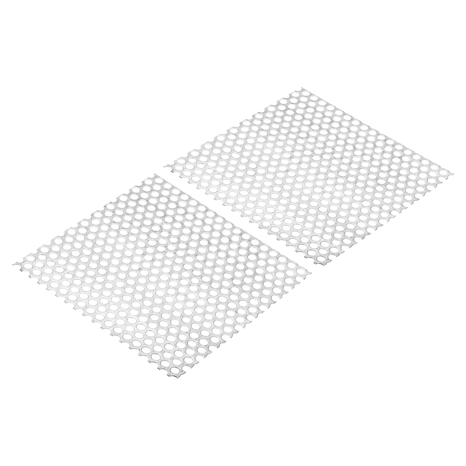 Uxcell 8"x8" 304 Stainless Steel Perforated Sheet 0.32" Hole Metal Mesh Plate Screen Decorative