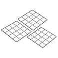 thumbnail image 1 of Uxcell 8"x8" Wire Grid Panel, 3 Pack Wall Grid Panels Board Photo Display Decor Hanging Organizer, Black, 1 of 5