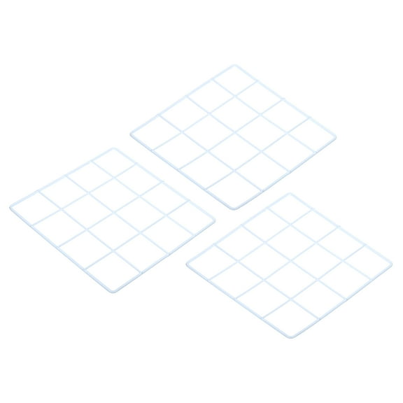 Uxcell 8"x8" Wire Grid Panel, 3 Pack Wall Grid Panels Board Photo Display Decor Hanging Organizer, White