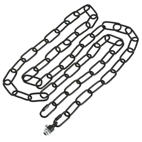 Uxcell 80" Long Hook Rings Connectors Pendant Light Fixture Chain Black 1 Set
