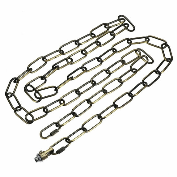 Uxcell 80" Long Hook Rings Connectors Pendant Light Fixture Chain Bronze 1 Set