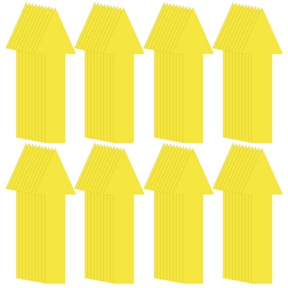 Uxcell 80-Pack Arrow Sticker, 8 Inch Self Adhesive Arrow Sign for Floor Road Wall Office Marking, Waterproof Arrow Stickers [Yellow]