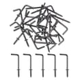 thumbnail image 1 of Uxcell 80 Pack L Shape Hooks, 1 Inch Right Angle Screw Hooks for Hanging, Black Bronze, 1 of 7