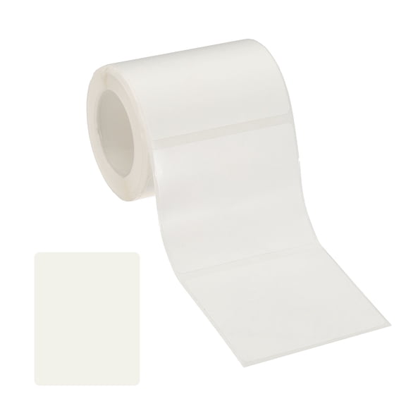 Uxcell 80 Pcs Thermal Labels, 2x3.1" Square Thermal Printer Labels Stickers Self Adhesive Tags Paper 1 Rolls Small Waterproof for Printer Small Business Name Tag Barcode, White