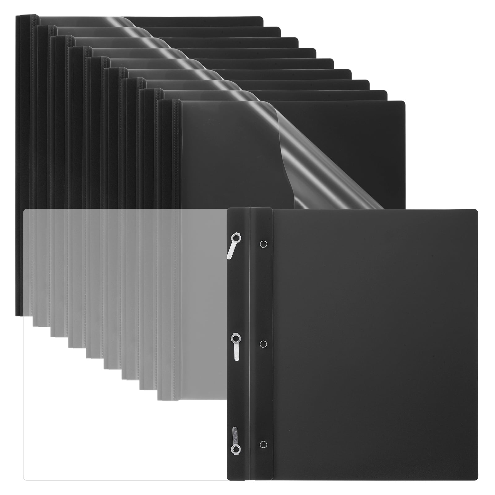 Uxcell 80 Sheet Capacity Clear Front Presentation Binders with 3 Metal