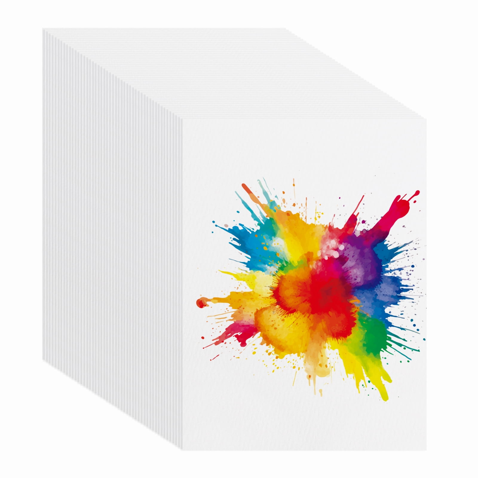 Uxcell 80 Sheets Cotton Watercolor Paper 140lb/300 GSM Cold Press Water 10.63x7.68 Inch