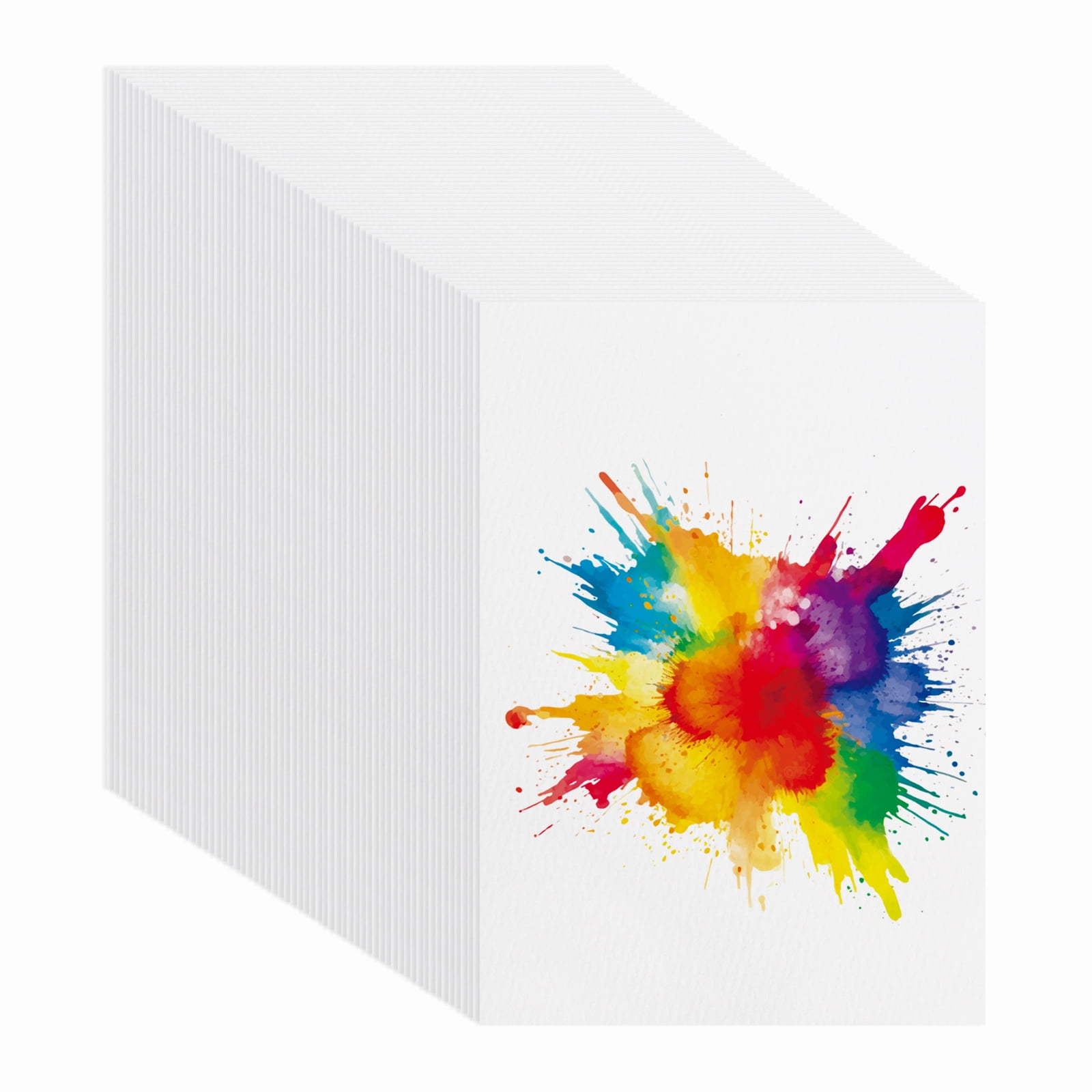 Uxcell 80 Sheets Cotton Watercolor Paper 140lb/300 GSM Cold Press Water 7.68x5.31 Inch