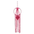 thumbnail image 1 of Uxcell 80 cm Iron Ring Macrame Dream Catchers Handmade Woven Cotton Dream Catcher for Decoration Rose Red, 1 of 6