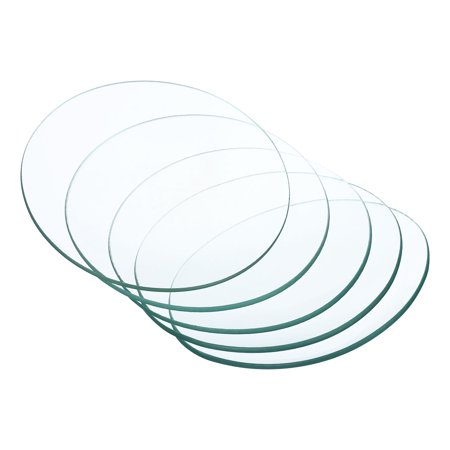 Uxcell 80 mm Diameter Watch Glass Beaker Cover Smooth Edges Chamfered Arc, Transparent 6 Packs