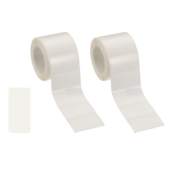 Uxcell 800 Pcs Thermal Labels, 1.2x0.6" Square Thermal Printer Labels Stickers Self Adhesive Tags Paper 2 Rolls Small Waterproof for Printer Small Business Name Tag Barcode, White