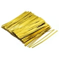 thumbnail image 1 of Uxcell 800Pack 4.7 Inches Metallic Twist Ties Decorative Ties for Candy Bag, Gold, 1 of 4