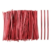 Uxcell 800Pcs Bag Twist Ties 4" Reusable Plastic Twist Ties Wire Cable Ties for Party Bread, Red
