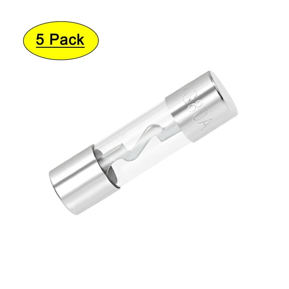 Uxcell 80A DC12V 10x38mm Cartridge Fuses Fast Blow Stereo Audio Glass Silver 5 Pack
