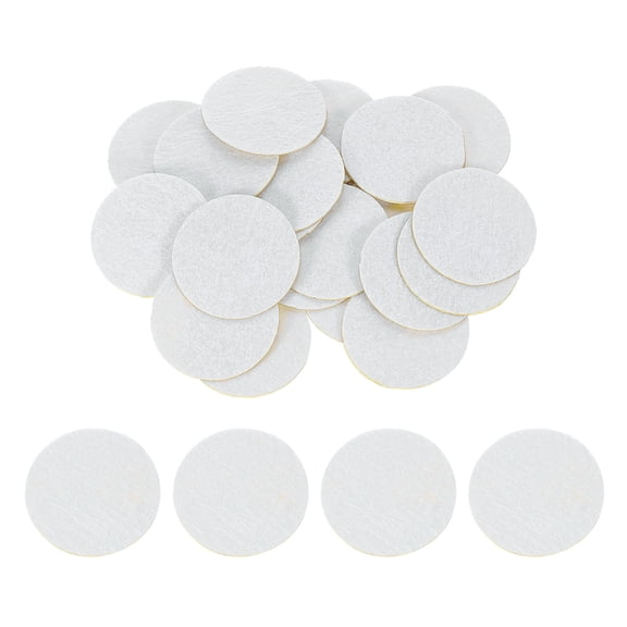 Uxcell 80Pack Round Felt Circles, 38mm (1-1/2") White Non-Woven Felt Fabric Sticker Self-Adhesive Felt Pads Pre Cut Felt Pads for Sewing Costume Handcraft Cut Crafts DIY Projects