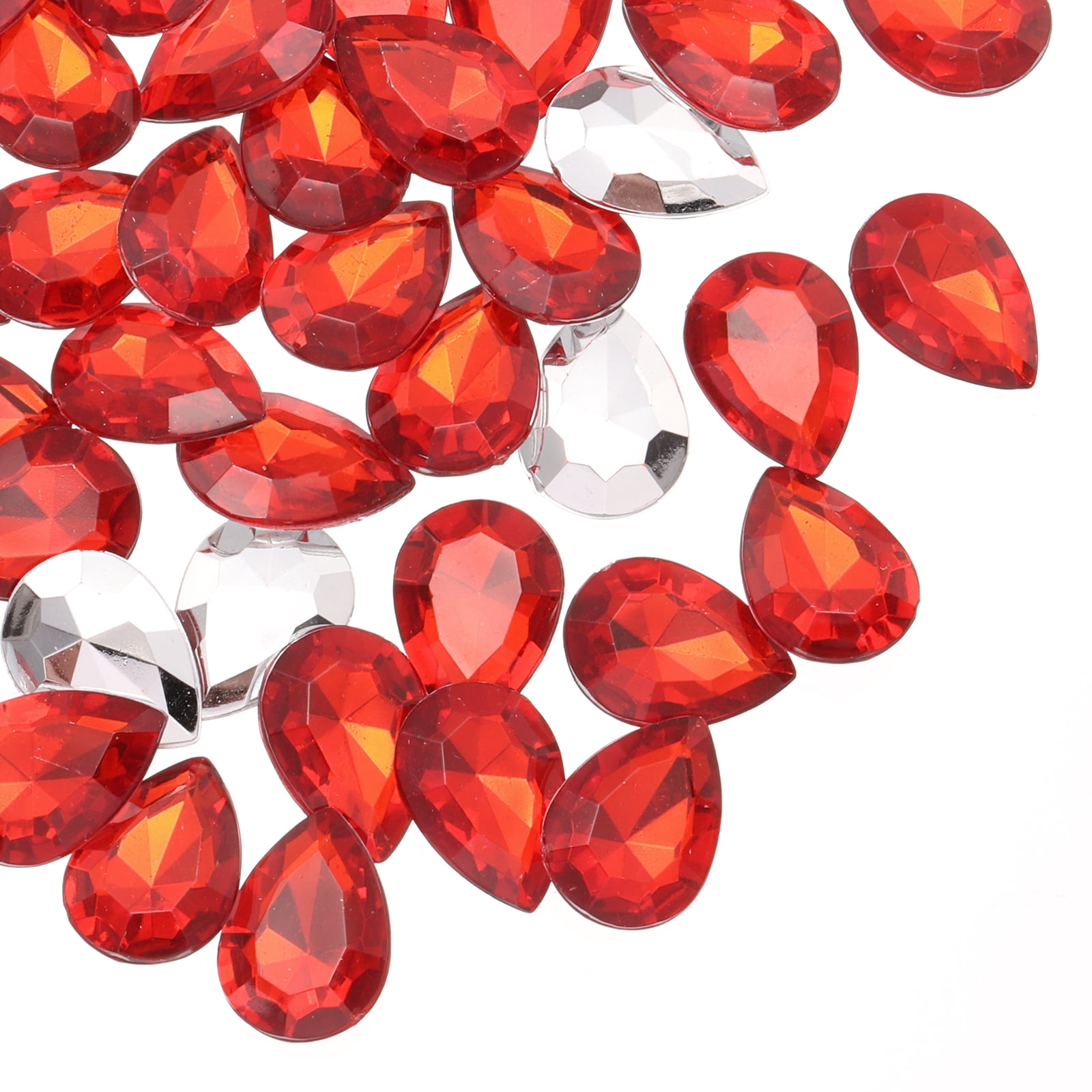Rhinestone Red Uxcell 80Pcs 13 x 18 mm Teardrop Rhinestone Pointed Back Rhinestone ...