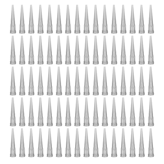 Uxcell 80Pcs 16GA Plastic Tapered Pinhead, TT Blunt Dispensing Needle for Industry Oil Glue Epoxy Dispensing, Grey