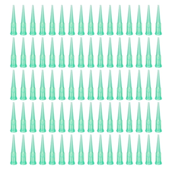 Uxcell 80Pcs 18GA Plastic Tapered Pinhead, TT Blunt Dispensing Needle for Industry Oil Glue Epoxy Dispensing, Green