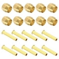 thumbnail image 1 of Uxcell 80Pcs 4mm ID x 3mm OD Hose Tube Brass Ferrule Brass Compression Insert Fitting Assortment Kit, 1 of 7