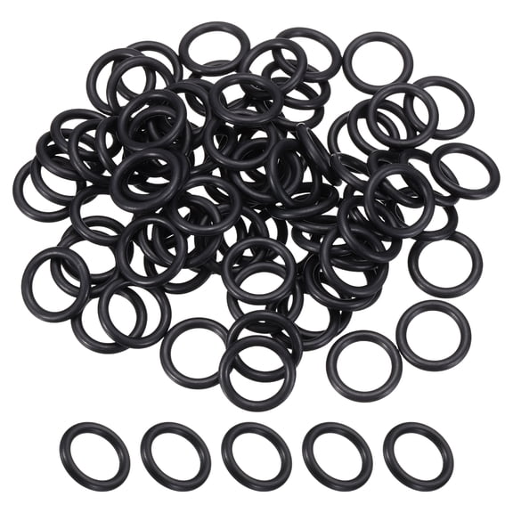 Uxcell 80Pcs AS-112 O-Rings, Nitrile Rubber O-Rings 1/2" ID 11/16" OD 3/32" Width for Faucet Plumbing Machine Sealing Automotive Repair, Tail Cap Assembly, 70 Durometer, Black