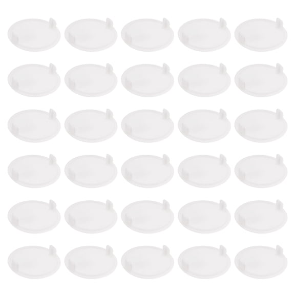 Uxcell 80Pcs Hinge Hole Covers, 38mm(1 1/2") Dia Plastic Concealed Hinge Hole Cover Plug Cap Round Flush Type Caps, White
