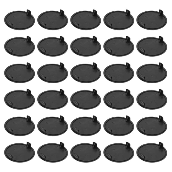 Uxcell 80Pcs Hinge Hole Covers, 40mm(1 9/16") Dia Plastic Concealed Hinge Hole Cover Plug Cap Round Flush Type Caps, Black