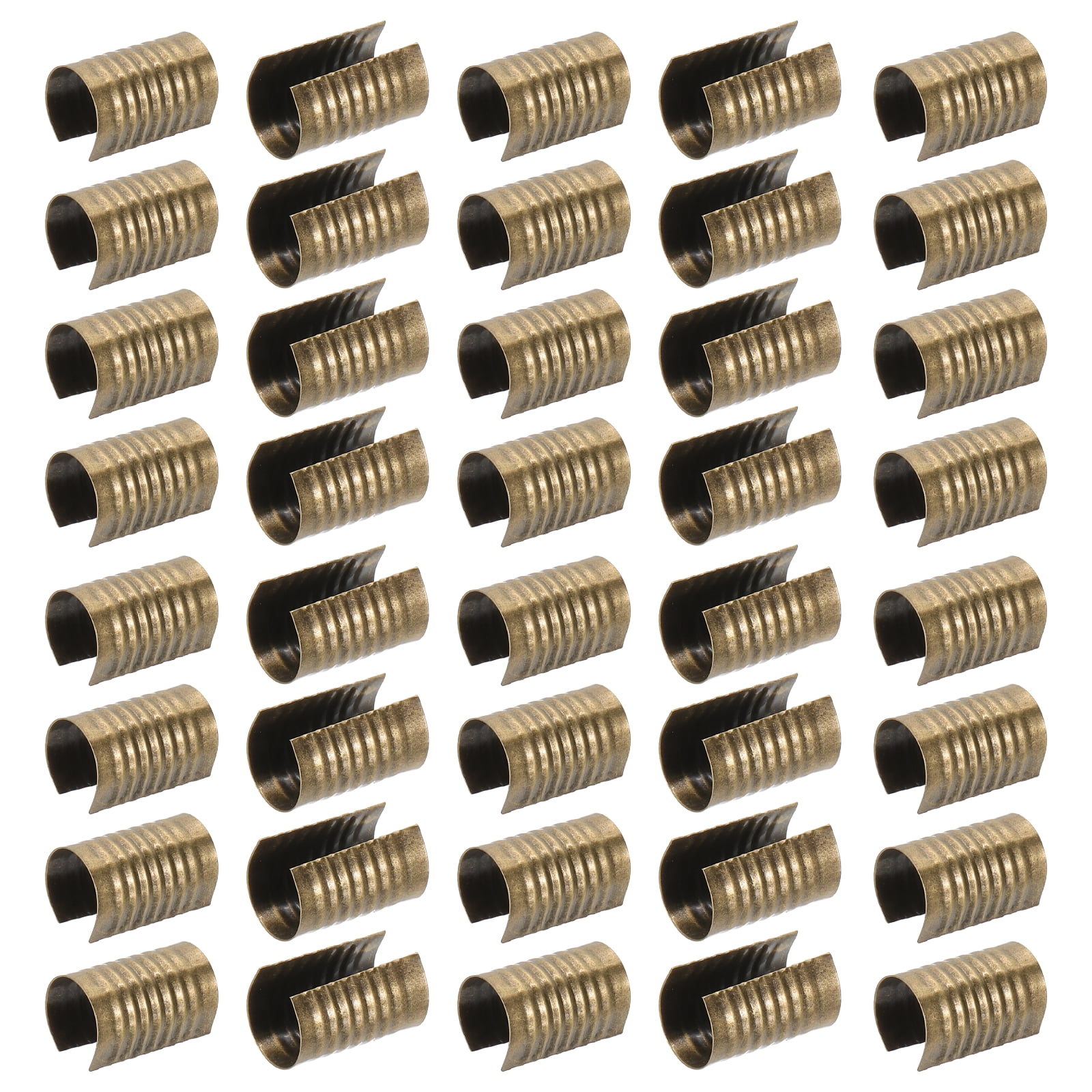 Leather Robe Crimp Uxcell 80Pcs Leather Rope Clip, 14x8.5mm Metal Cylindrical Crimp Tubes ...