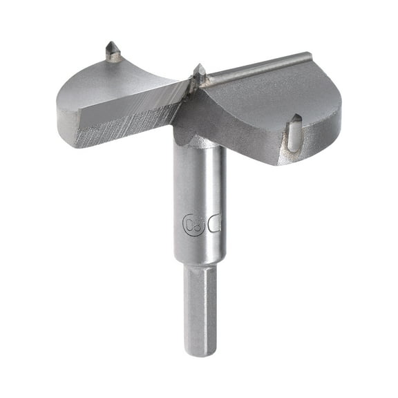 Uxcell 80mm Dia Forstner Hole Saw Carbide Tip Hexagon Shank Wood Boring Drill Bit