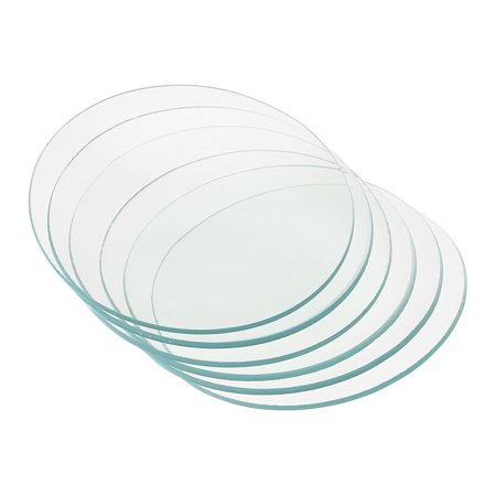Uxcell 80mm Diameter Watch Glass Beaker Cover Smooth Edges Chamfered Arc Transparent 12 Pack