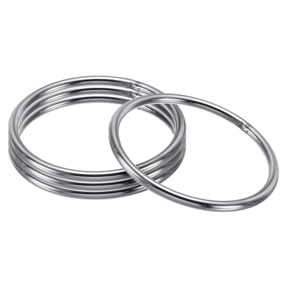 Uxcell Metal O Rings 4 Pack 304 Stainless Steel Round Rings for Hardware Bagsbelts Hanging Baskets 3.15 inch