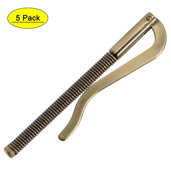 Uxcell 80mm Metal Slim Spring Wallet Cash Clip Bar Holder Clamp Brass 5 Count