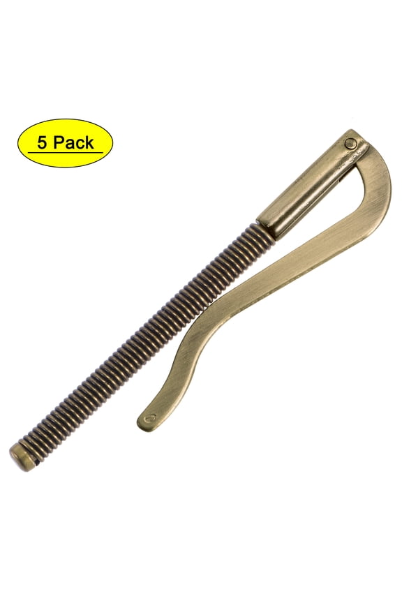 80mm Metal Slim Spring Wallet Cash Clip Bar Holder Clamp Brass 5 Count