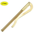 thumbnail image 1 of Uxcell 80mm Metal Slim Spring Wallet Cash Clip Bar Holder Clamp Gold 2 Count, 1 of 6