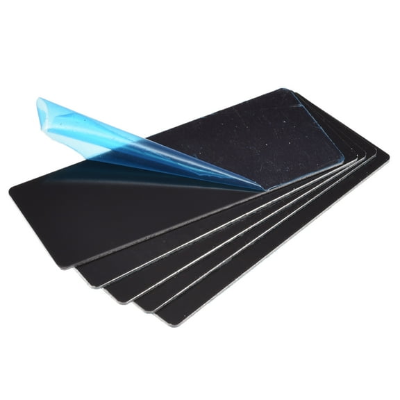 Uxcell 80mm x 30mm x 1mm Anodized Aluminum Blank Metal Card Black 10 Pack