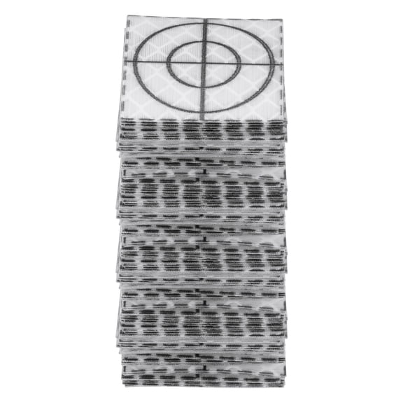 Uxcell 80packs Survey Reflector Sheets 30mm Self-adhesive Survey Target Mark, White