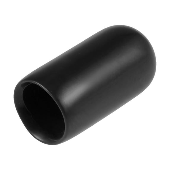 Uxcell 80pcs 1/4"(6mm) Round Black Vinyl End Cap Screw Thread Protectors Rubber Cover Caps